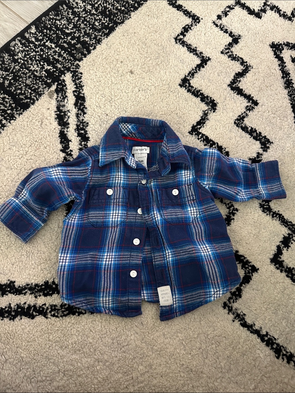 Carter's Blue Plaid Button-Down Shirt